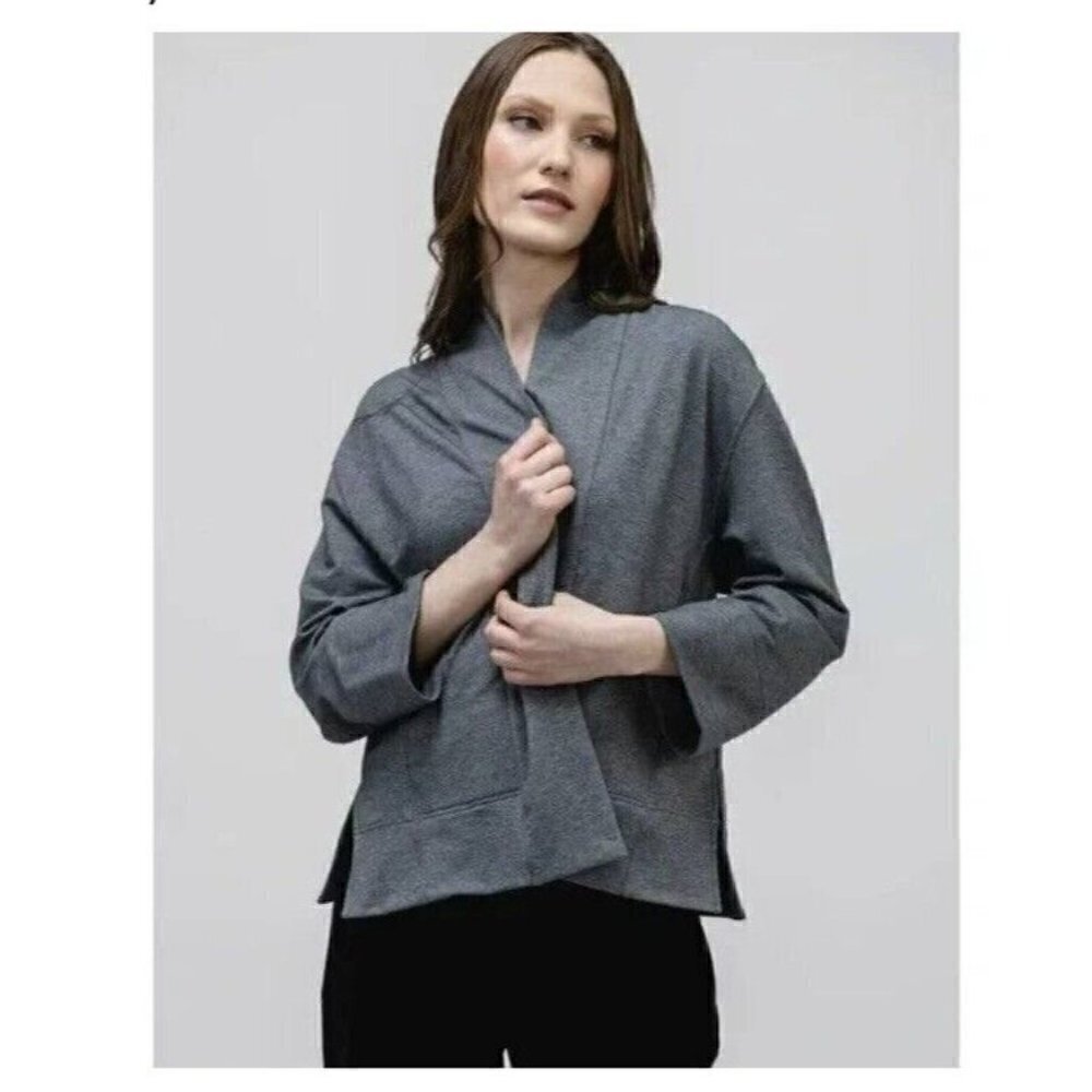 Ministry of Supply Women's Sz XXS Fusion Terry Cardigan Light Gray NWT